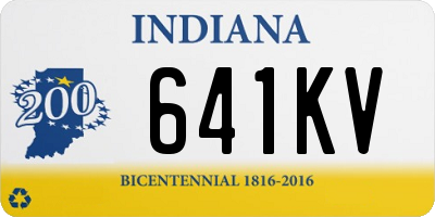 IN license plate 641KV