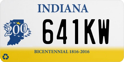 IN license plate 641KW