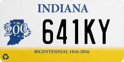 IN license plate 641KY