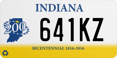 IN license plate 641KZ