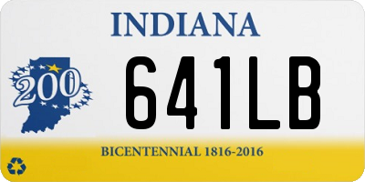 IN license plate 641LB