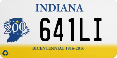 IN license plate 641LI