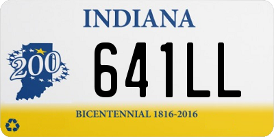 IN license plate 641LL