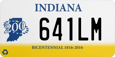 IN license plate 641LM