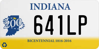 IN license plate 641LP