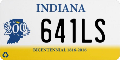 IN license plate 641LS