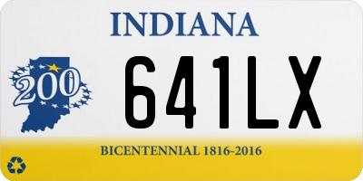 IN license plate 641LX