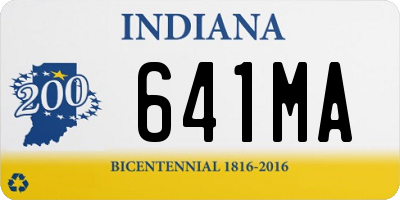 IN license plate 641MA