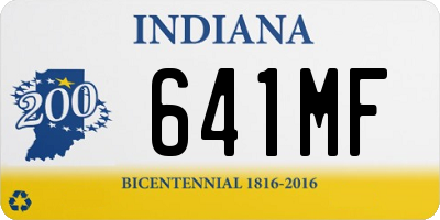 IN license plate 641MF