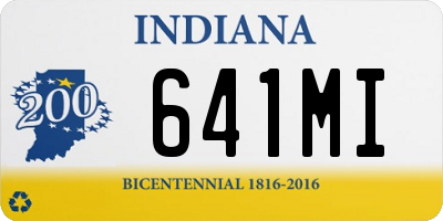 IN license plate 641MI