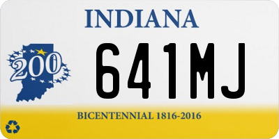 IN license plate 641MJ