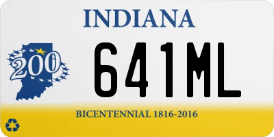 IN license plate 641ML