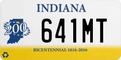 IN license plate 641MT