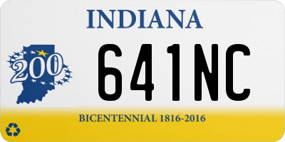 IN license plate 641NC