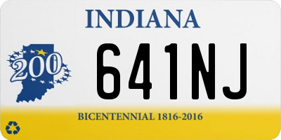 IN license plate 641NJ