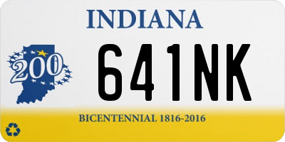 IN license plate 641NK