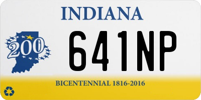 IN license plate 641NP