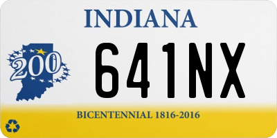 IN license plate 641NX
