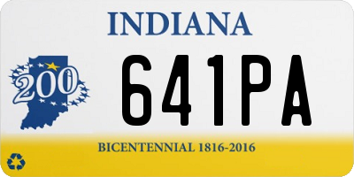 IN license plate 641PA