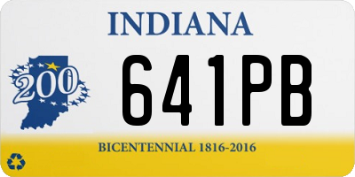 IN license plate 641PB