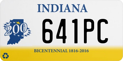 IN license plate 641PC