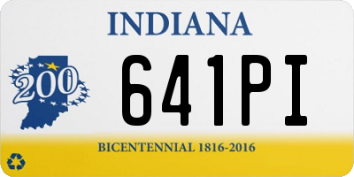 IN license plate 641PI