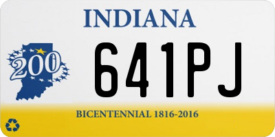 IN license plate 641PJ