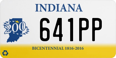 IN license plate 641PP