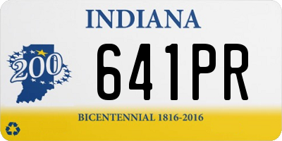 IN license plate 641PR