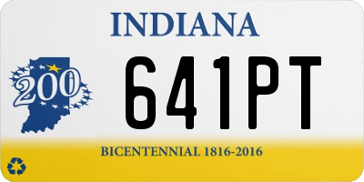 IN license plate 641PT