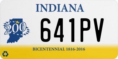 IN license plate 641PV