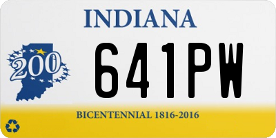 IN license plate 641PW