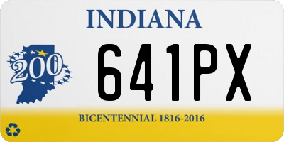 IN license plate 641PX