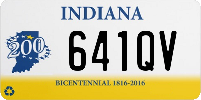 IN license plate 641QV