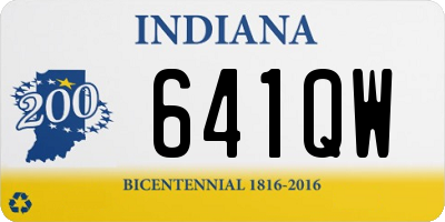 IN license plate 641QW