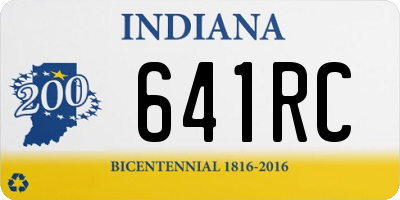 IN license plate 641RC