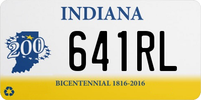 IN license plate 641RL