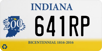 IN license plate 641RP