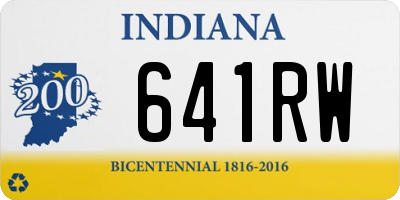 IN license plate 641RW