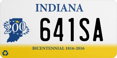 IN license plate 641SA