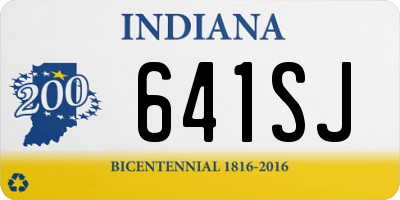 IN license plate 641SJ