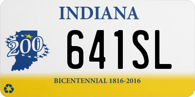 IN license plate 641SL