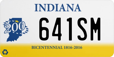 IN license plate 641SM