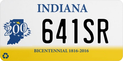 IN license plate 641SR