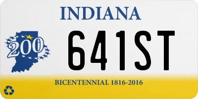 IN license plate 641ST