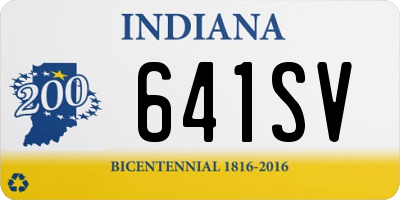 IN license plate 641SV