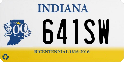 IN license plate 641SW