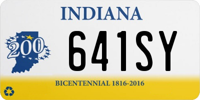 IN license plate 641SY