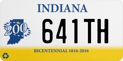 IN license plate 641TH