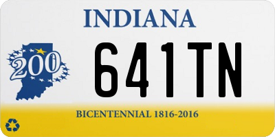 IN license plate 641TN